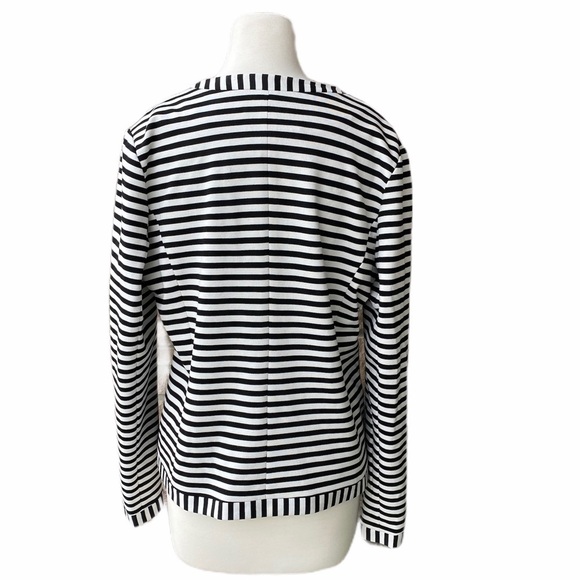 PREMISE Striped Moto Jacket Black & White Size 8 NEW - Picture 5 of 7